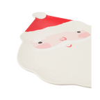 Red and white Santa face shaped plate Christmas from Parte Haus party supply store in Bethesda MD