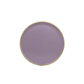 Lavender round plate with gold rim elegant tableware from Parte Haus party supply store in Bethesda MD