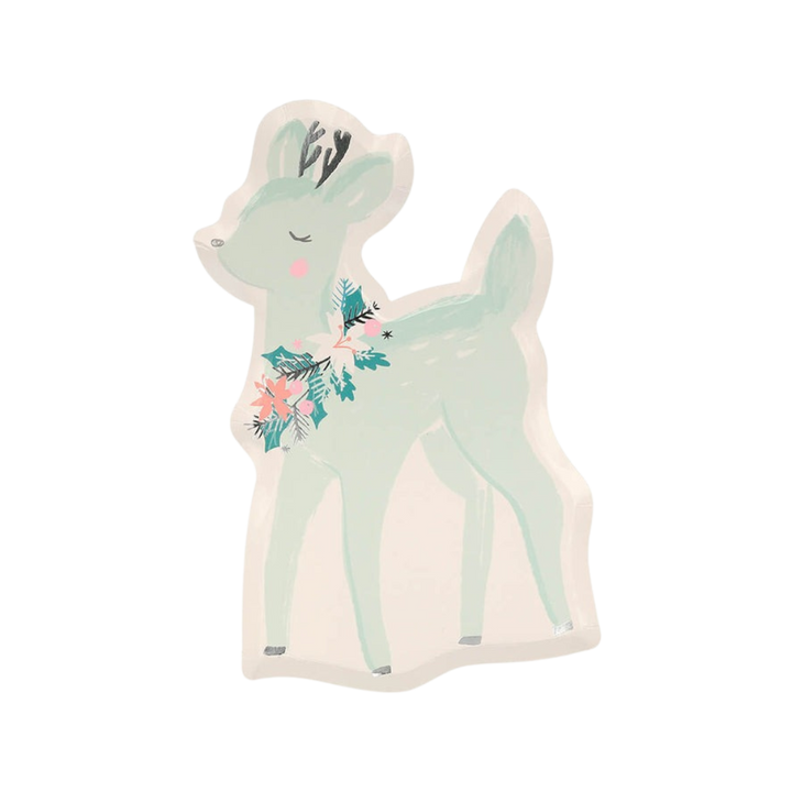 Pastel Deer Shaped Large Dessert Plates