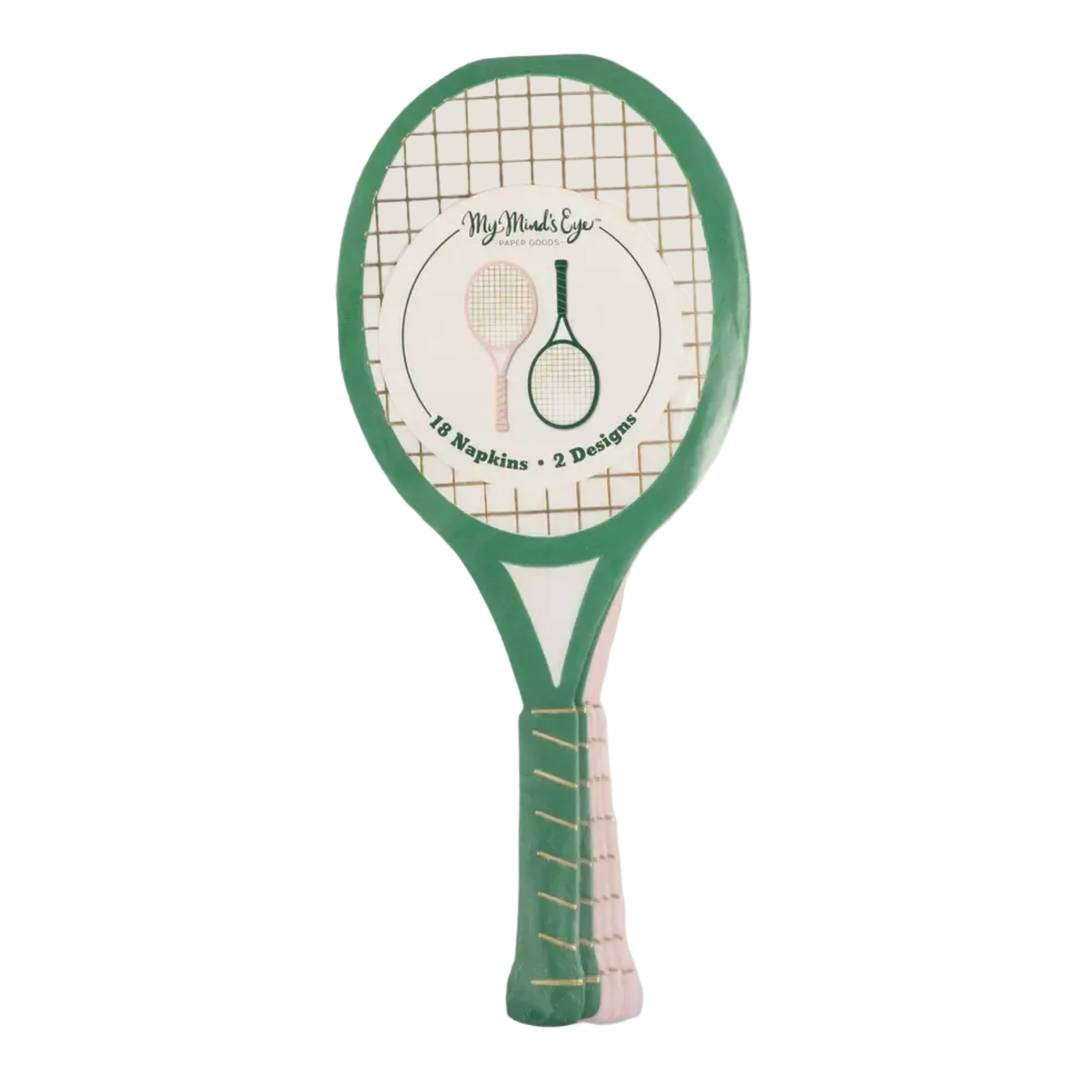 Pink and Green Tennis Rackets Dinner Napkins