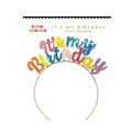 Multicolor It's My Birthday metal headband birthday accessory from Parte Haus party supply store in Bethesda MD