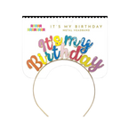 Multicolor It's My Birthday metal headband birthday accessory from Parte Haus party supply store in Bethesda MD