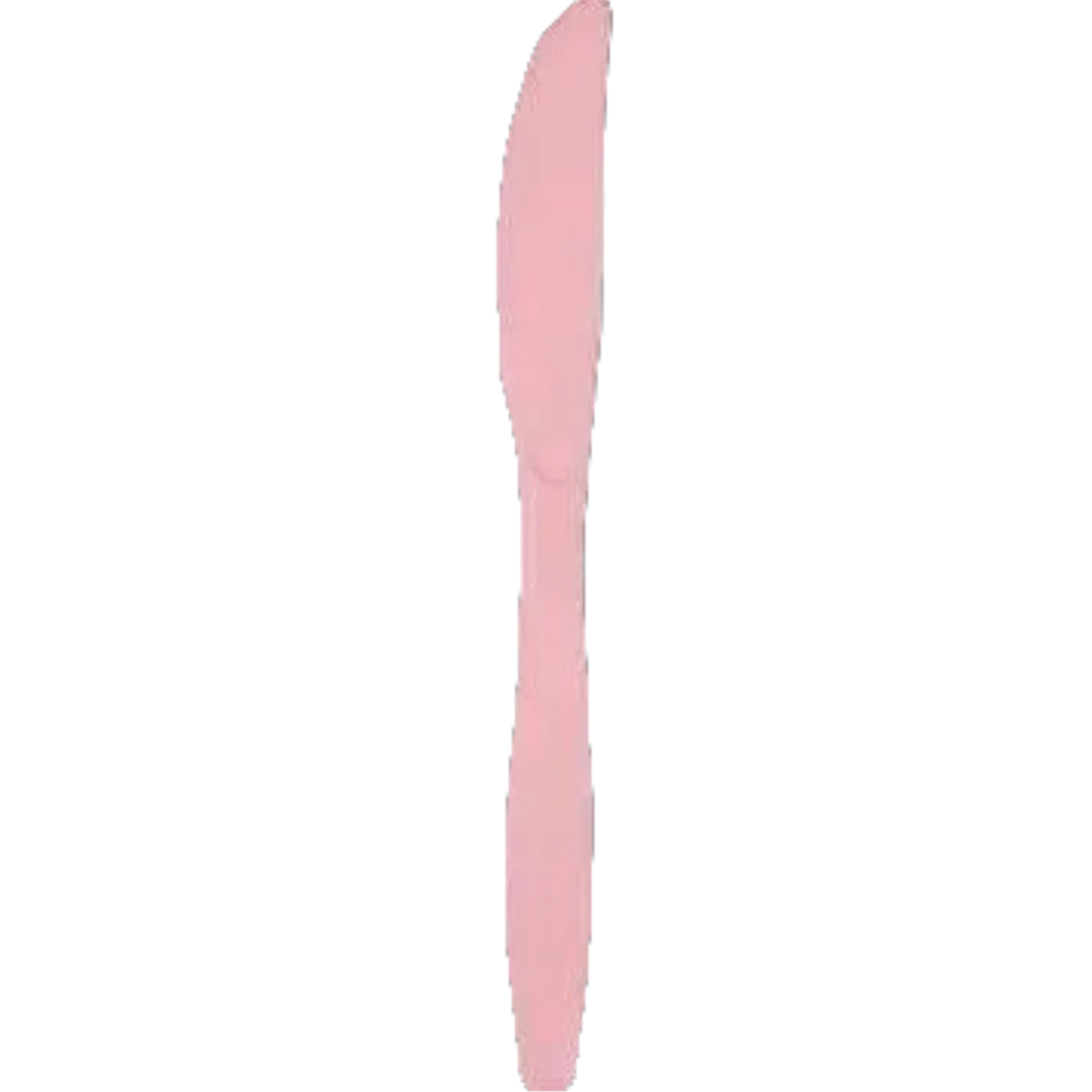 Classic Pink Plastic Knives