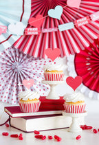 Red Valentine Hearts Cupcake Kit