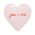 Pink and Red Conversation Heart Shaped Small Appetizer Dessert Plates
