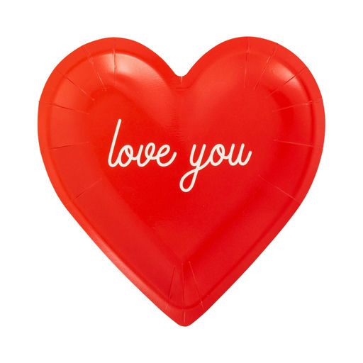 Pink and Red Conversation Heart Shaped Small Appetizer Dessert Plates