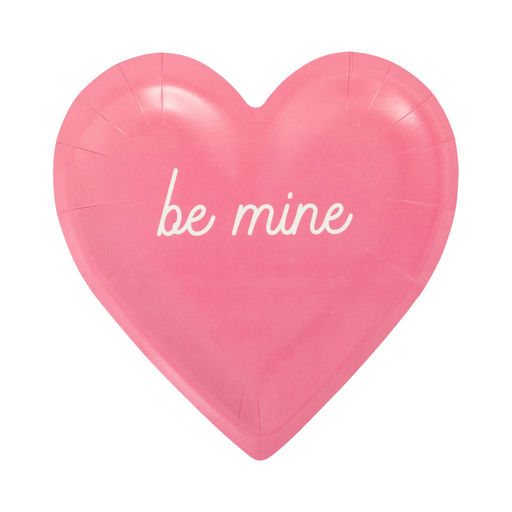 Pink and Red Conversation Heart Shaped Small Appetizer Dessert Plates