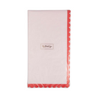 Pink and Red Ripple Edge Scalloped Guest Napkins