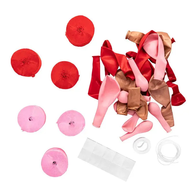 Valentine Balloon & Streamer Backdrop Set