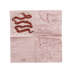 Pink Harry Potter napkin with gold stars Marauder’s Map design from Parte Haus party supply store in Bethesda MD