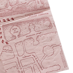 Multicolor napkin with whimsical party map design for birthday from Parte Haus party supply store in Bethesda MD