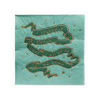 Mint blue Harry Potter napkin with gold foil text I solemnly swear theme from Parte Haus party supply store in Bethesda MD