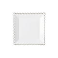 White square scalloped edge plate elegant tableware from Parte Haus party supply store in Bethesda MD