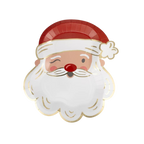 Red and white Santa Claus shaped paper plate Christmas from Parte Haus party supply store in Bethesda Maryland