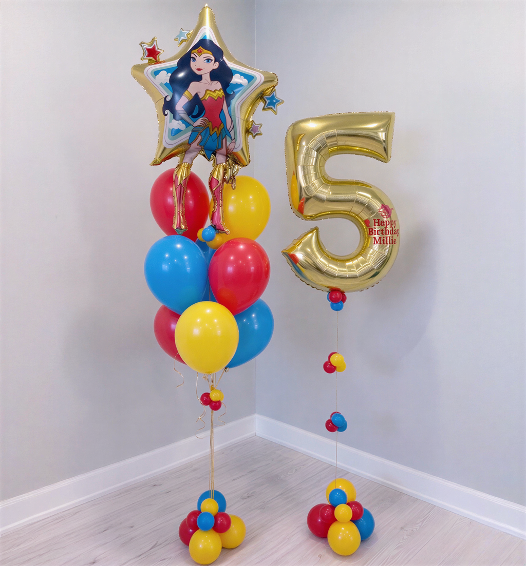 Wonder Woman Birthday Balloon Bundle