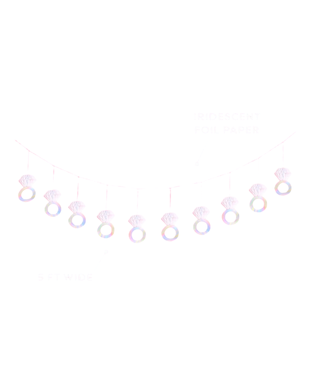White and Iridescent Tissue Diamonds Banner