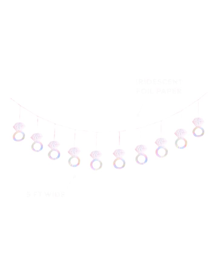 White and Iridescent Tissue Diamonds Banner