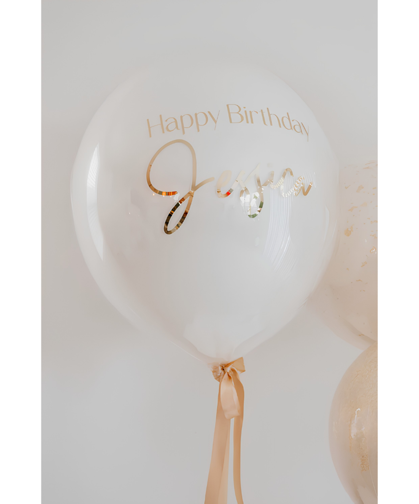 Warm Neutral Dessert Personalized Balloons