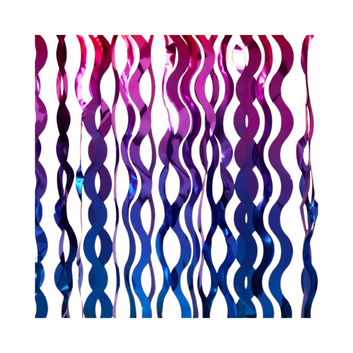 Rainbow Wavy Foil Curtain Backdrop