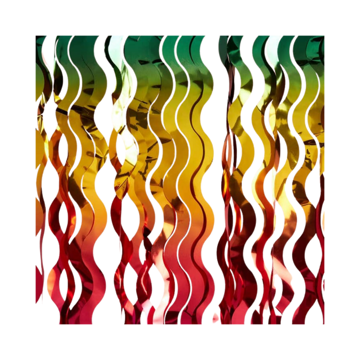 Rainbow Wavy Foil Curtain Backdrop