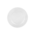 White beaded round plastic charger plate with decorative edge for table setting from Parte Haus party supply store in Bethesda MD
