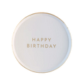 White & Gold Signature Happy Birthday Small Plates