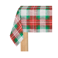 Red green winter plaid tablecloth classic holiday from Parte Haus party supply store in Bethesda Maryland