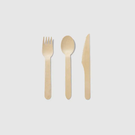 Wooden Cutlery Set - (30pk)