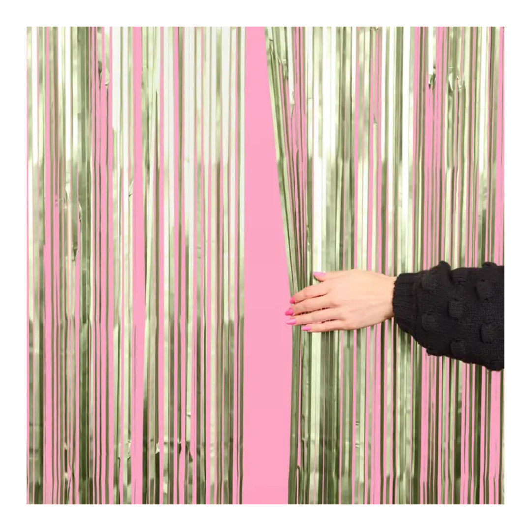 Sage Green Curtain Backdrop