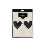 Black and White Glitter Heart Banner Set