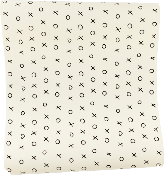 White and Black 'XO' Table Runner