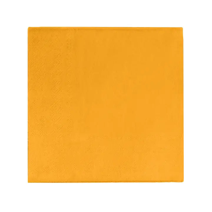 Yellow luncheon napkin with embossed border for birthday from Parte Haus party supply store in Bethesda MD