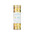 Yellow popcorn artisan confetti in clear mini pack for celebrations from Parte Haus party supply store in Bethesda Maryland