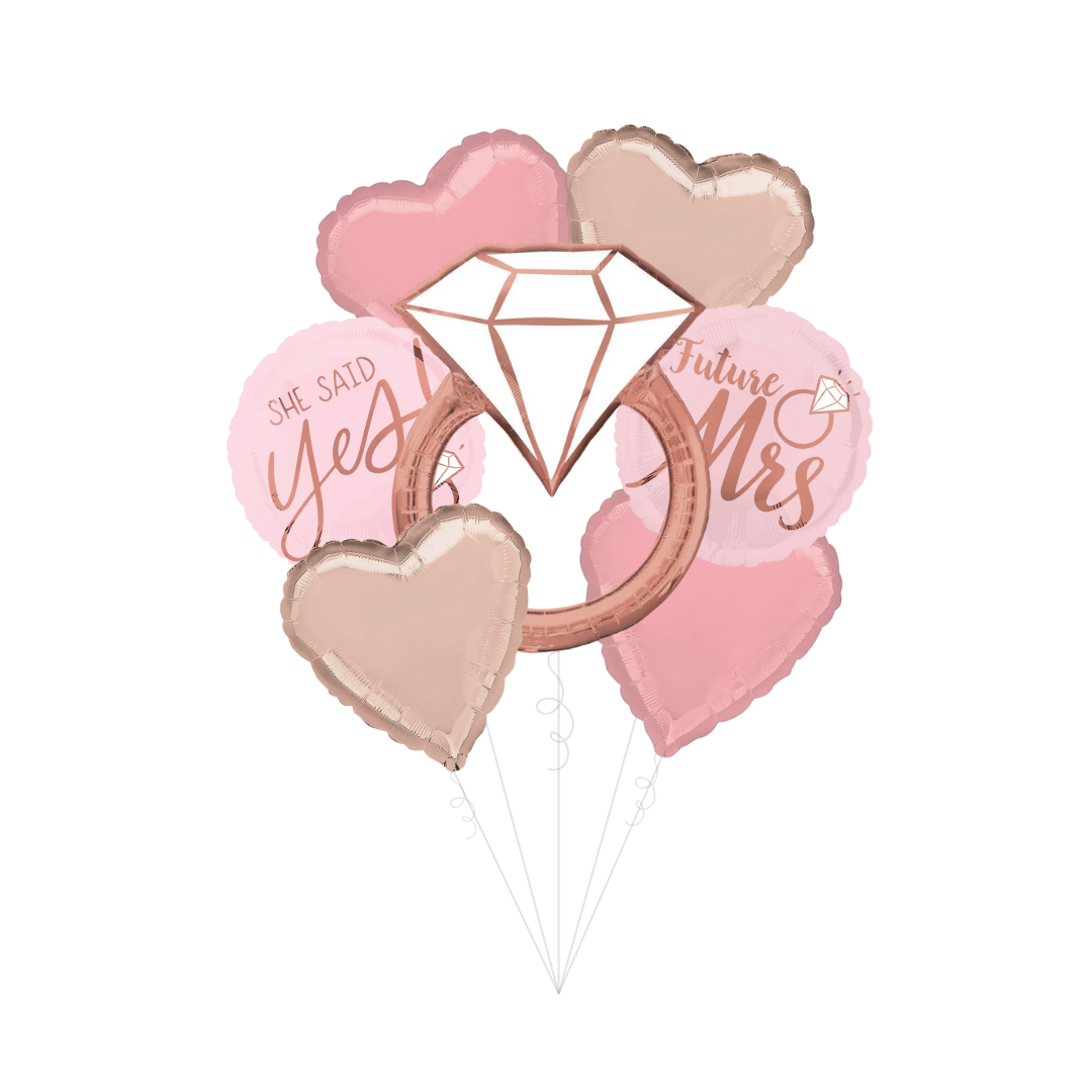 "Future Mrs" and "She Said Yes!" Engagement Foil Balloon Bundle
