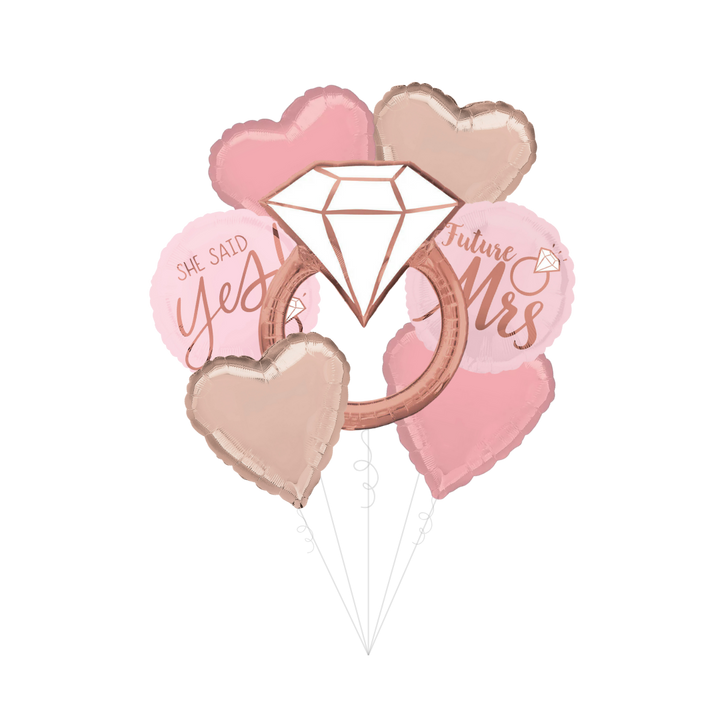 "Future Mrs" and "She Said Yes!" Engagement Foil Balloon Bundle