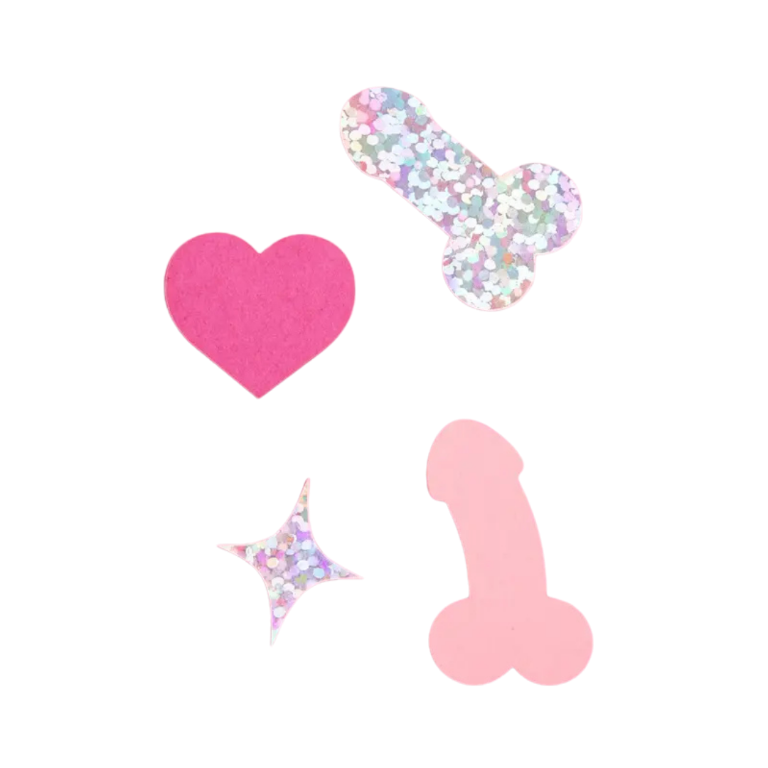 Pink and Holographic Penis Confetti