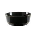 Black and gold bowl with shiny finish elegant tableware for celebrations from Parte Haus party supply store in Bethesda MD.