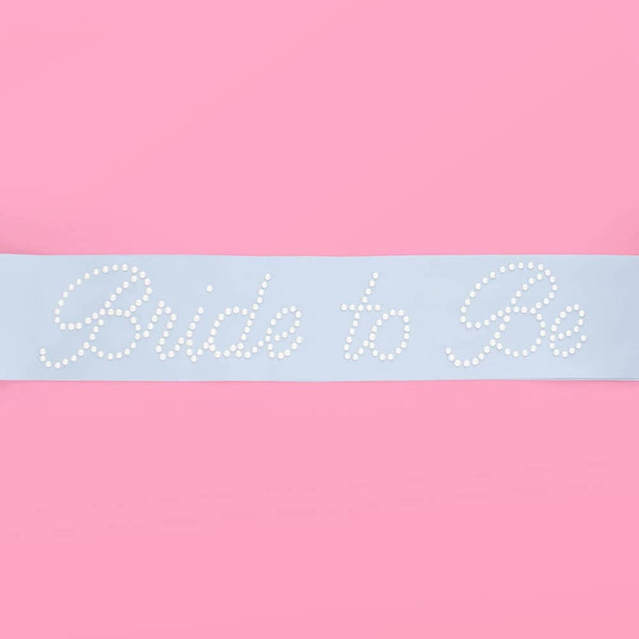 Bride to Be Blue Rhinestone Bachelorette Party Sash