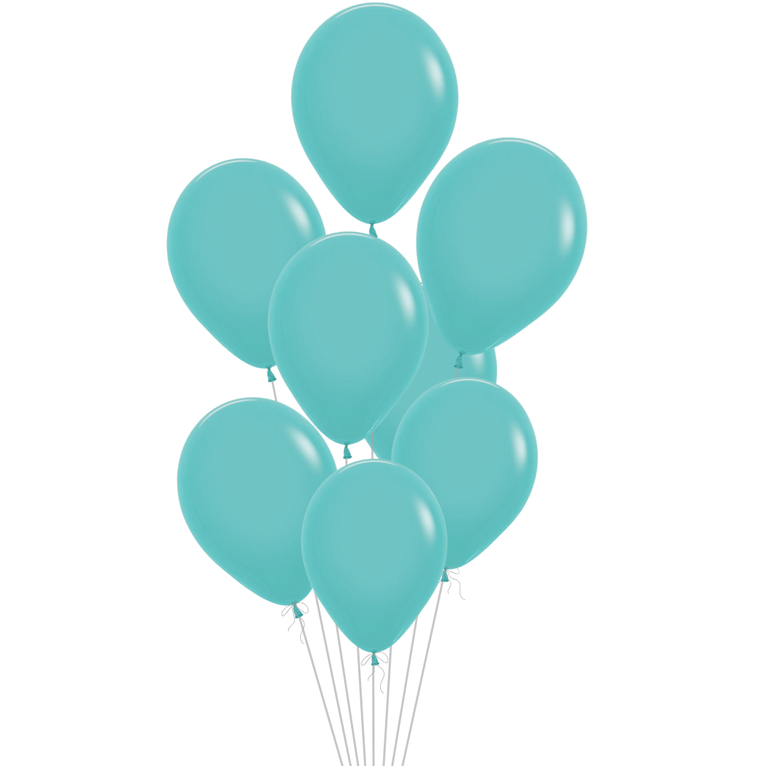 Turquoise Latex Balloon, 11in
