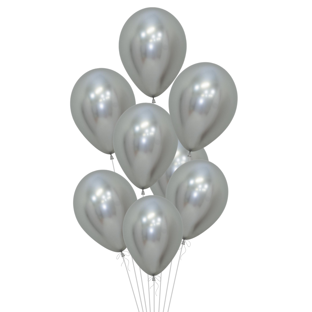Reflex Silver Latex Balloon, 11in