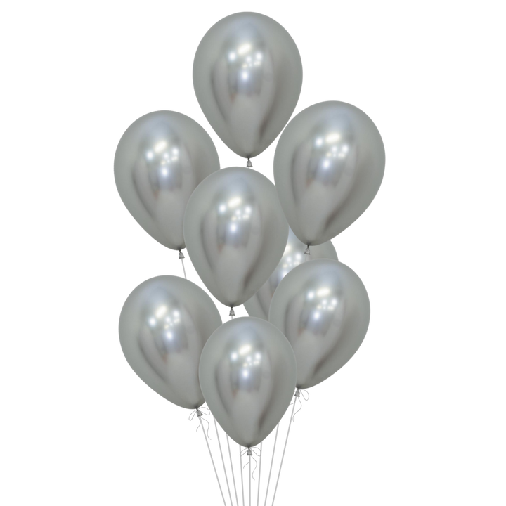 Reflex Silver Latex Balloon, 11in