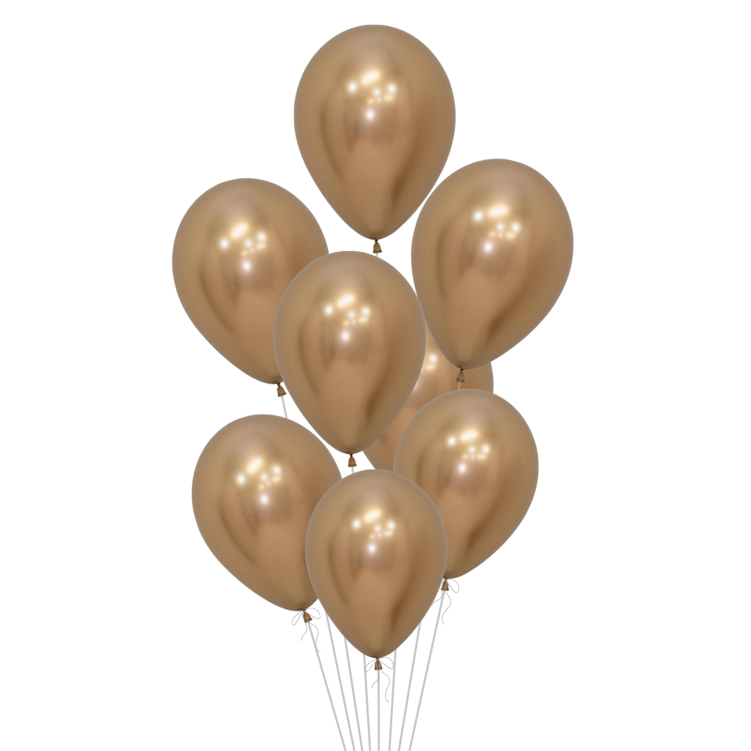Reflex Gold Latex Balloon, 11in
