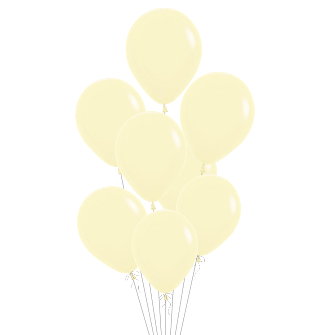 Pastel Matte Yellow Latex Balloon, 11in