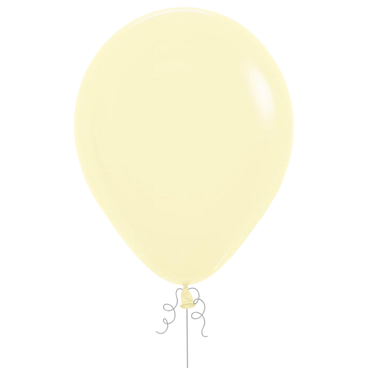 Pastel Matte Yellow Latex Balloon, 11in