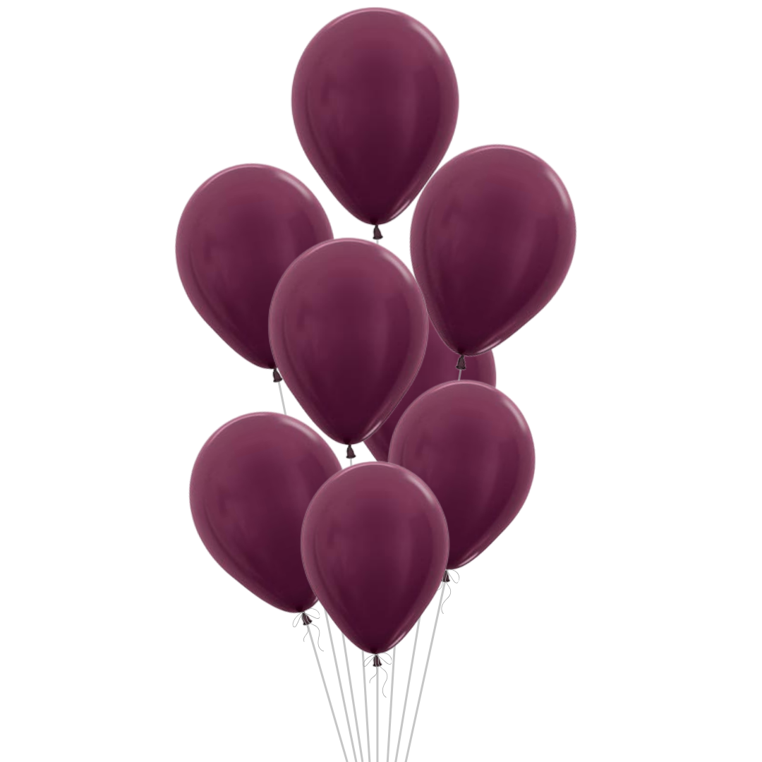 Metallic Burgundy Latex Balloon, 11in