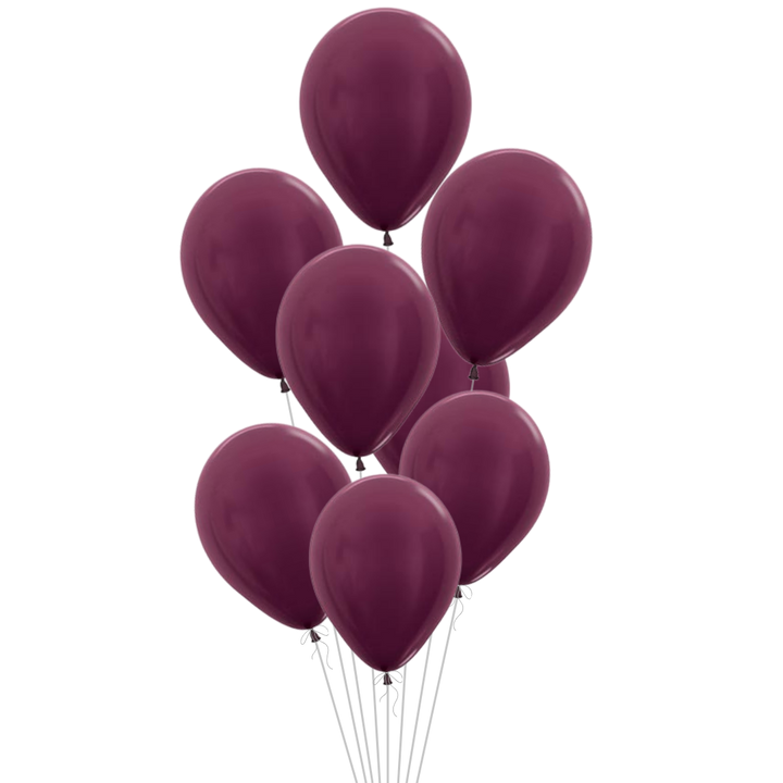 Metallic Burgundy Latex Balloon, 11in