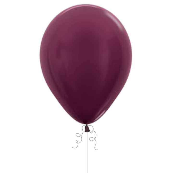 Metallic Burgundy Latex Balloon, 11in