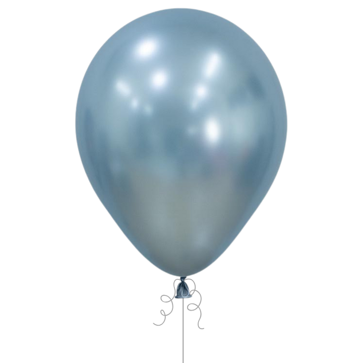 Silk Blue Latex Balloon, 11in