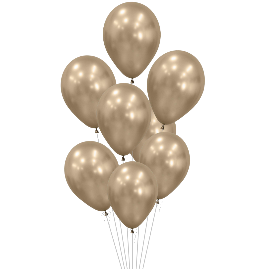 Silk Gold Latex Balloon, 11in