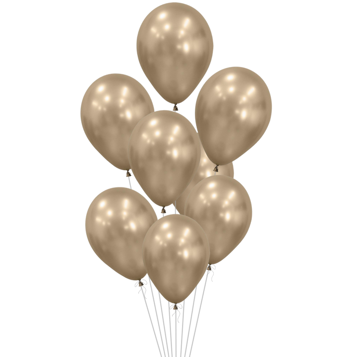 Silk Gold Latex Balloon, 11in